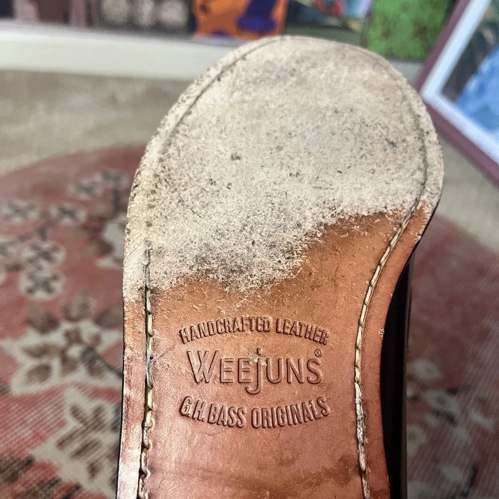 G.H. Bass Weejun’s Classic Penny Loafers in Wine - Picture 7 of 9